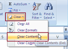 Cara menghapus Tabel Excel